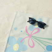 Weich Blau & Rosa Harmonie Strandtuch (Beispiel)