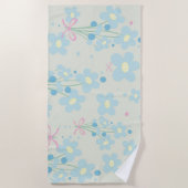 Weich Blau & Rosa Harmonie Strandtuch (Vorderseite)