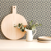 Weich Blau und Weiß mit marokkanischer Flora Fliese