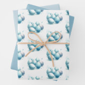 Weich blaue Aquarelleier Ostereier Wrapping Paper Geschenkpapier Set (Beispiel)