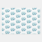 Weich blaue Aquarelleier Ostereier Wrapping Paper Geschenkpapier Set (Vorderseite)