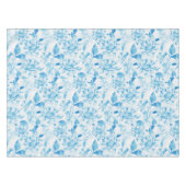 Weich blaue Floral Tischdecke (Vorderseite (Horizontal))