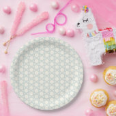 Weich blaue geometrische Papierplatte Pappteller (Party)