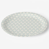 Weich blaue geometrische Papierplatte Pappteller (Schrägansicht)
