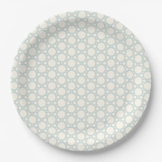 Weich blaue geometrische Papierplatte Pappteller