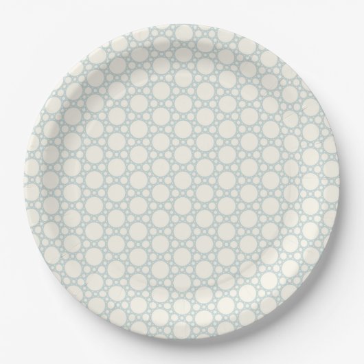 Weich blaue geometrische Papierplatte Pappteller (Vorderseite)