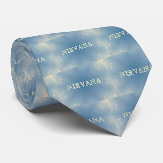 Weich blaue "Nirwana-" beleuchtete Muster Krawatte (Gerollt)