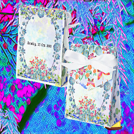 Weich blaue Pastel Lila Hydrangea Oval Birthday li Geschenkschachtel