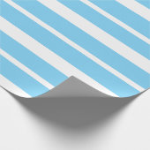 Weich blaue Streifen Geschenkpapier (Ecke)