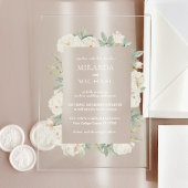 Weich blaue und rosa Blume Frühjahr botanisch Acryleinladungen