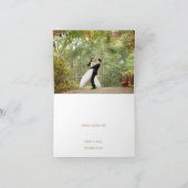 Weich blaue Wasserfarbe geätzte Blüte Dankeskarte (Innenseite)