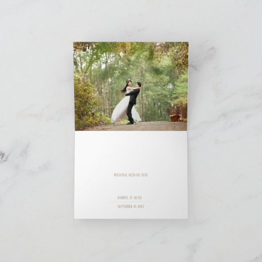 Weich blaue Wasserfarbe geätzte Blüte Dankeskarte (Innenseite)