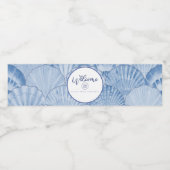 Weich blaue Wasserfarbe Wasserflasche Wasserflaschenetikett (Einzelnes Label)