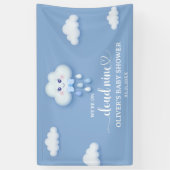 Weich blauer Himmel weiße Wolke neuner Babydusche Banner (Vertikal)
