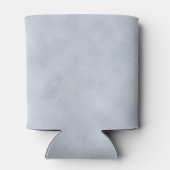 Weich blauer Pergament-Look Dosenkühler (Rückseite)