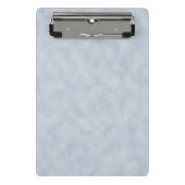 Weich blauer Pergament-Look Mini Klemmbrett (Vorderseite)