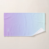Weich blauer und lila Gradientenhintergrund Badhandtuch Set (Handtuch)