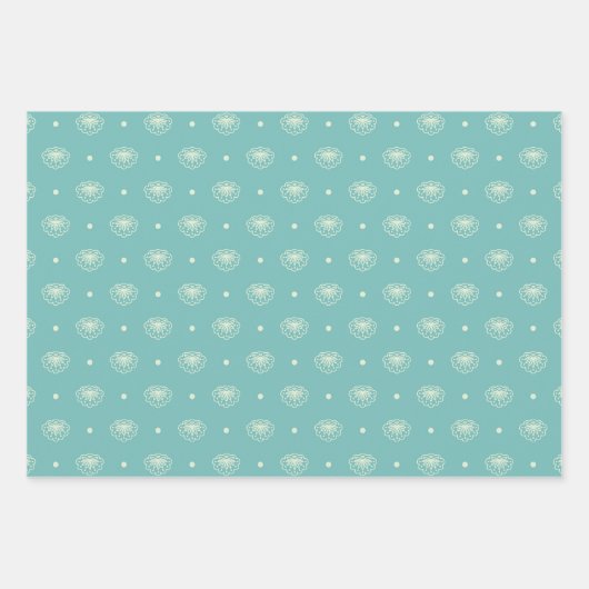 Weich blauer und weißer Besondere Anlass Geschenkpapier Set (Vorderseite)