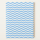 Weich-blauer Zick-Zag-Musterplaner 2026 Planer (Rückseite)
