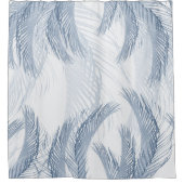 Weich blaues Feather Palm Bliss 1 Duschvorhang (Vorderseite)