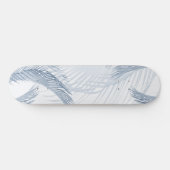 Weich blaues Feather Palm Bliss 1 Skateboard (Horizontal)