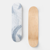 Weich blaues Feather Palm Bliss 1 Skateboard (Vorderseite)