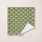 Weich blaues Hydrangea-Blume Naturmuster       Badhandtuch Set (Waschlappen)