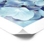 Weich blaues Hydrangea-Muster Fotodruck (Ecke)