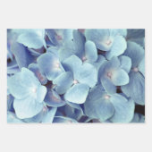 Weich blaues Hydrangea-Muster Geschenkpapier Set (Vorderseite 3)