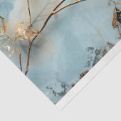 Weich blaues und goldenes Gewebe Seidenpapier (Ausschnitt)