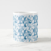 Weich blaues Wasserfarbenmuster Jumbo-Tasse (Vorderseite)
