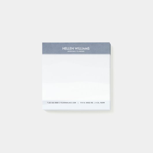 Weich blaugraue Abstrakte Landschaft Post-it Klebezettel (Vorderseite)