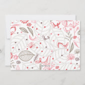 Weich blühendes Pink Nature Bouquet Einladung (Rückseite)