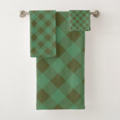 Weich-braune Quadrate Badhandtuch Set (Insitu)