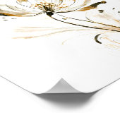 Weich-braune und schwarze minimalistische Blume Poster (Ecke)