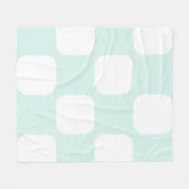 Weich-Cyan-grüne Pastel- und Weiß-Squirr-Muster Fleecedecke (Vorderseite (Horizontal))