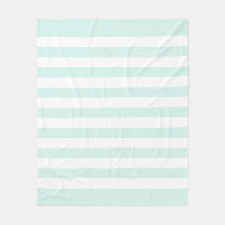 Weich-Cyan-grünes Pastellmuster und weißes Linienm Fleecedecke