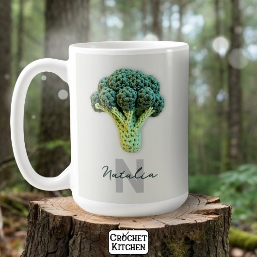 Weich eleganter Minimalistischer Crochet Broccoli Kaffeetasse