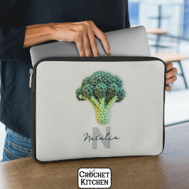 Weich eleganter Minimalistischer Crochet Broccoli  Laptopschutzhülle