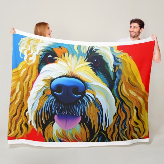 Weich, extra groß, Fleece-Decken. Goldendoodle Fleecedecke (Beispiel)