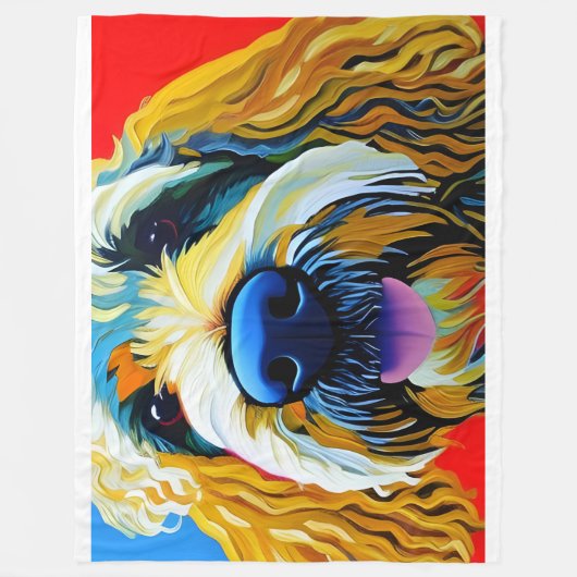 Weich, extra groß, Fleece-Decken. Goldendoodle Fleecedecke (Vorderseite)