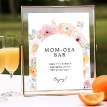 Weich farbige Pasta florale Arch Momosa Bar Sign