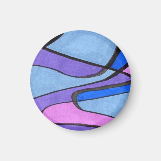 Weich fließende abstrakte Zellen in rosa violett b Magnet (Vorne)