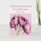 Weich florales Beileid Beileid Grußkarte Karte (Vorderseite)