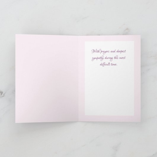 Weich florales Beileid Beileid Grußkarte Karte (Innenseite)