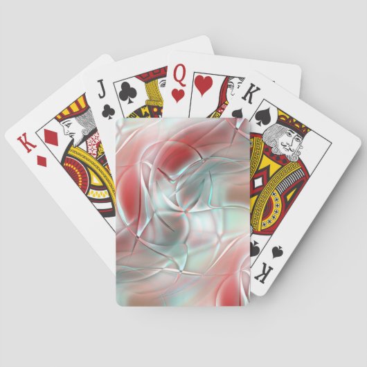 Weich geätztes Glas mit glatten Grooves, klarer To Spielkarten (Rückseite)
