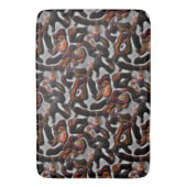 Weich gefärbte Korallenstruktur grau geschnitten Badematte (Vorderseite Vertikal)