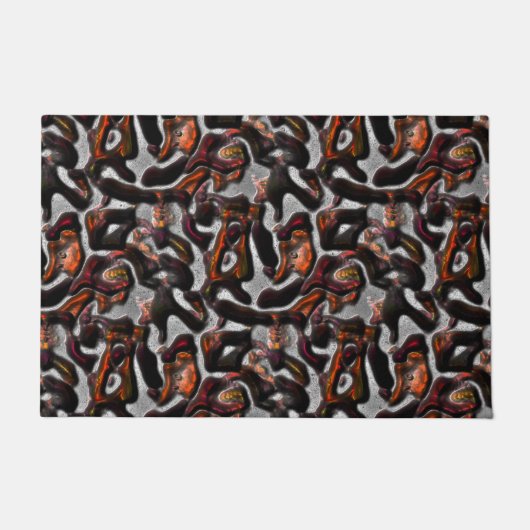 Weich gefärbte Korallenstruktur grau geschnitten Fußmatte (Vorderseite)