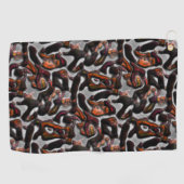 Weich gefärbte Korallenstruktur grau geschnitten Golfhandtuch (Horizontal)