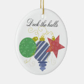 Weich gefärbte Weihnachtsdekorationen Keramikornament (Rechts)